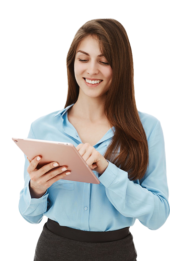 Woman with tablet
